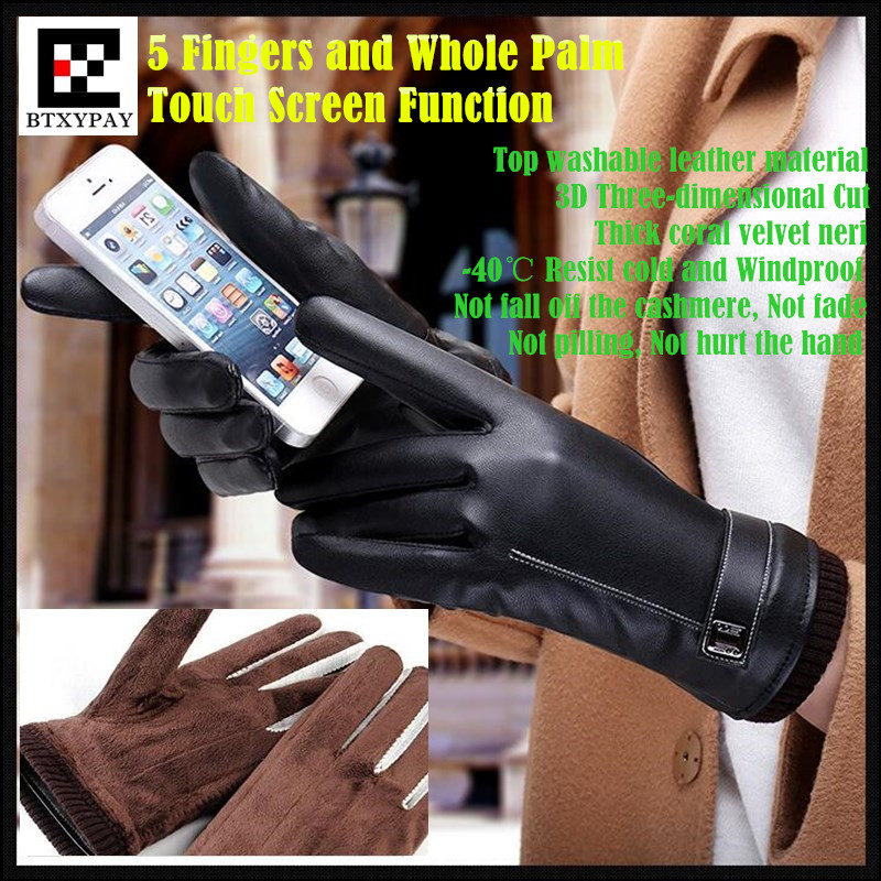 Men&Women Couple Winter Windproof Resist Cold Cashmere Top Washable Leather PU Gloves,5 Fingers&Whole Palm Touch Screen Gloves
Men&Women Couple Winter Windproof Resist Cold Cashmere Top Washable Leather PU Gloves,5 Fingers&Whole Palm Touch Screen Gloves