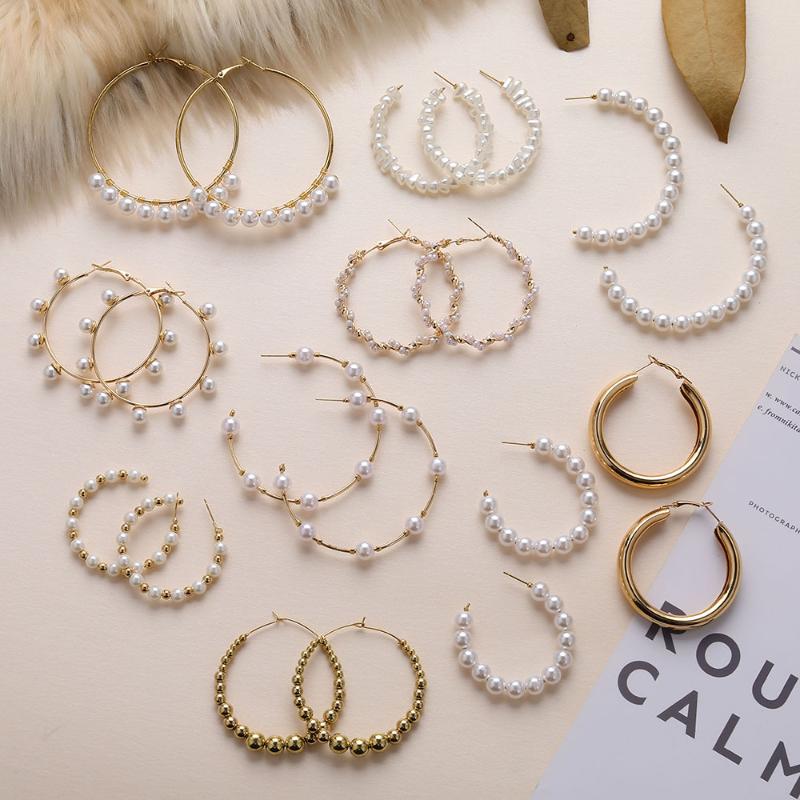 ZOVOLI Pearl Gold Big Hoop Earrings For Women Geometric Statement Beaded Circle Earings Fashion Luxury Korean Jewelry 2020 Gifts
ZOVOLI Pearl Gold Big Hoop Earrings For Women Geometric Statement Beaded Circle Earings Fashion Luxury Korean Jewelry 2020 Gifts