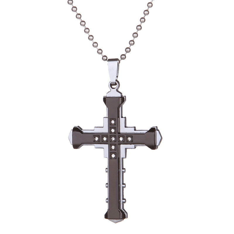 MF Jewelry Dark Knight same men's Crystal Cross Pendant Gold Black Stainless Steel Cross Pendant Necklace
MF Jewelry Dark Knight same men's Crystal Cross Pendant Gold Black Stainless Steel Cross Pendant Necklace