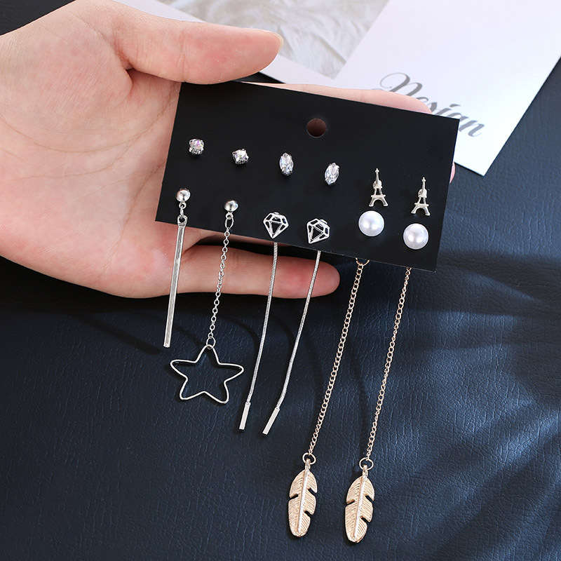 Korean Simple Simulated Pearl Stud Earrings Set For Women Leaf Bar Chain Earring For Lady Harajuku Earing Jewellery Accessories
Korean Simple Simulated Pearl Stud Earrings Set For Women Leaf Bar Chain Earring For Lady Harajuku Earing Jewellery Accessories