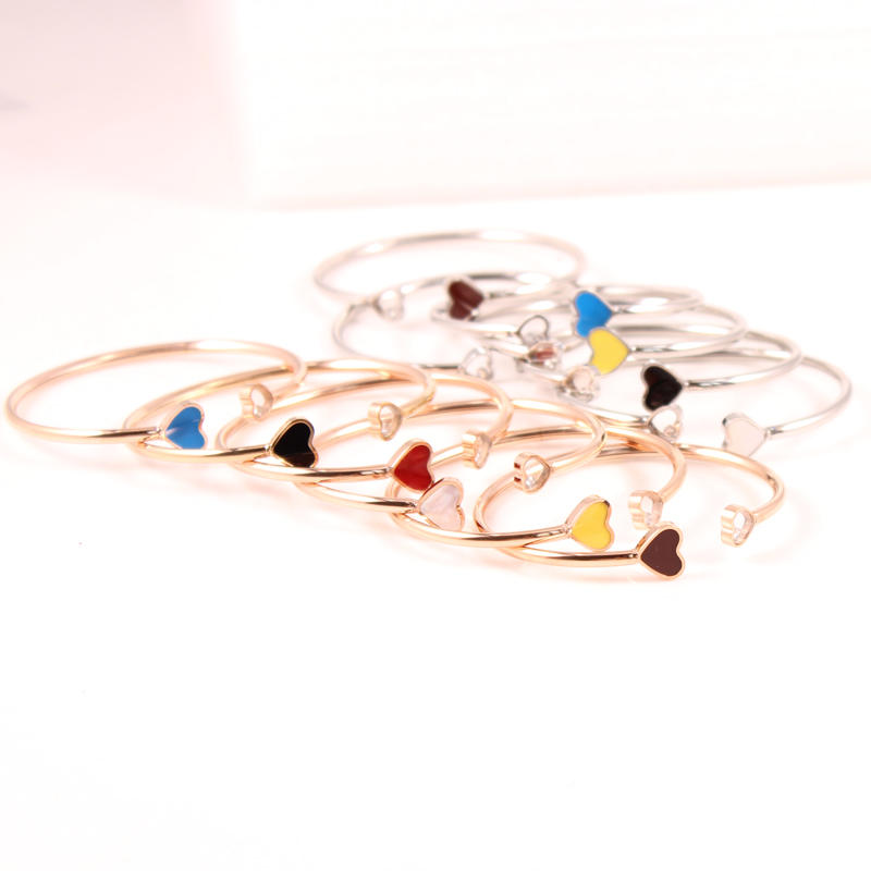 2020 Rose Gold Enamel Heart Cuff Bracelets Bangles For Women Girls Set Stainless Steel Adjustable Female Bracelet Bangle
2020 Rose Gold Enamel Heart Cuff Bracelets Bangles For Women Girls Set Stainless Steel Adjustable Female Bracelet Bangle