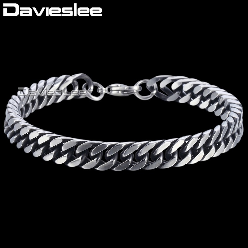 Davieslee Chain Bracelet for Men Stainless Steel Curb Cuban Link Mens Bracelets Chains Gunmetal Tone Fashion Jewelry 8mm DKBM149
Davieslee Chain Bracelet for Men Stainless Steel Curb Cuban Link Mens Bracelets Chains Gunmetal Tone Fashion Jewelry 8mm DKBM149