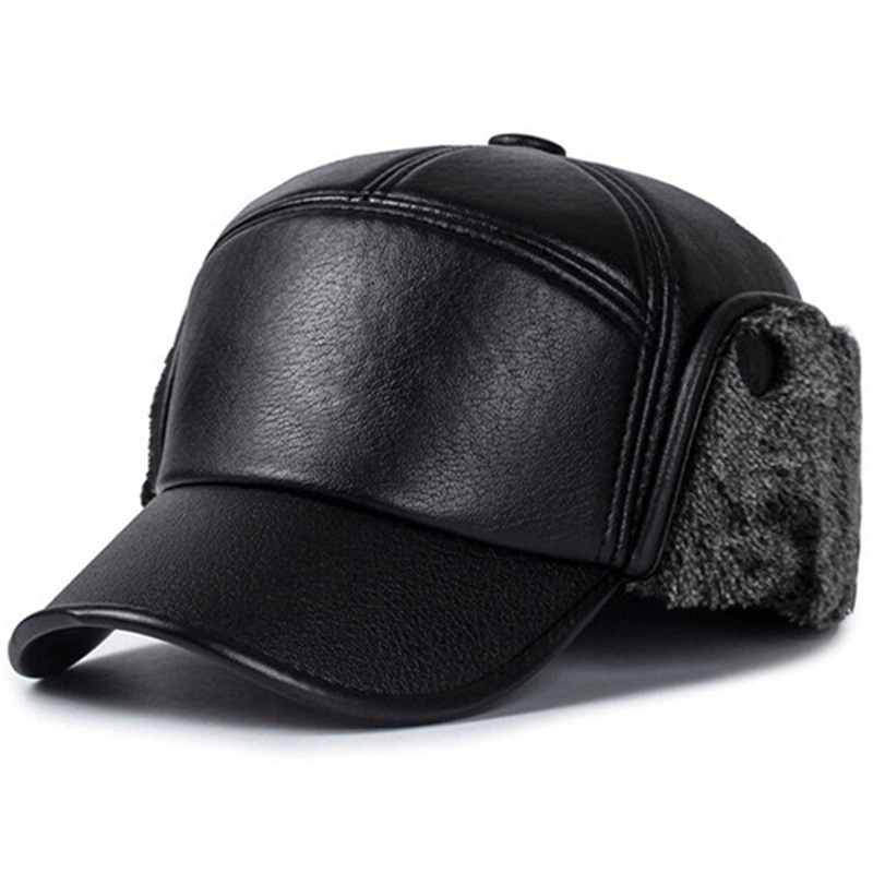 New fashion Men Leather Trapper Hat Baseball Cap Outdoors Hunting Ear Flap Winter Men Women Caps Casual Visor Adjustable, Black
New fashion Men Leather Trapper Hat Baseball Cap Outdoors Hunting Ear Flap Winter Men Women Caps Casual Visor Adjustable, Black