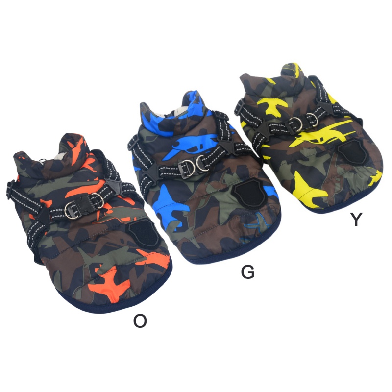 Waterproof Dog Clothes Winter Winter Skiing Costume Sleeveless Cotton Padded Camouflage Vest Pet Jacket Clothing
Waterproof Dog Clothes Winter Winter Skiing Costume Sleeveless Cotton Padded Camouflage Vest Pet Jacket Clothing