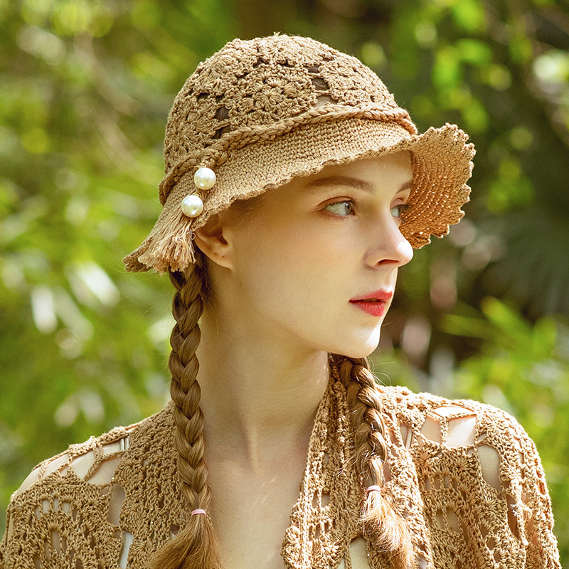 X023 Lady Hand-Woven Knitting Hats Adult Hollow Out Knitting Caps Girls Fisherman Hat All-match Sunbonnet Bucket Hat, White
X023 Lady Hand-Woven Knitting Hats Adult Hollow Out Knitting Caps Girls Fisherman Hat All-match Sunbonnet Bucket Hat, White