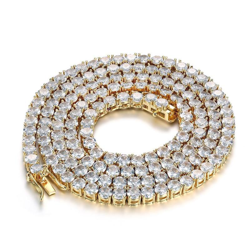 Hip Hop Iced Out Bling Cubic Zirconia Tennis Chain Necklaces Male Gold Color Copper Hiphop Chains For Women/Men Jewelry chaine
Hip Hop Iced Out Bling Cubic Zirconia Tennis Chain Necklaces Male Gold Color Copper Hiphop Chains For Women/Men Jewelry chaine