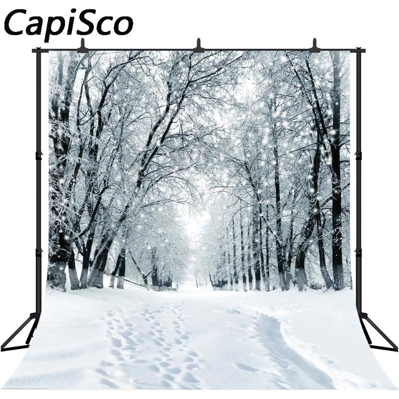 

Capisco winter photography background snow forest photography backdrop wilderness photo backdrops for Photo studio vinyl props