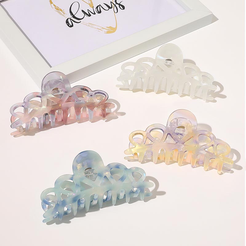 New Korean Women Acetate Hollow Hair Clips 2020 Crown Resin Colorful Hair Clamps Grips Ponytail Holder Accessories 9.5cm
New Korean Women Acetate Hollow Hair Clips 2020 Crown Resin Colorful Hair Clamps Grips Ponytail Holder Accessories 9.5cm