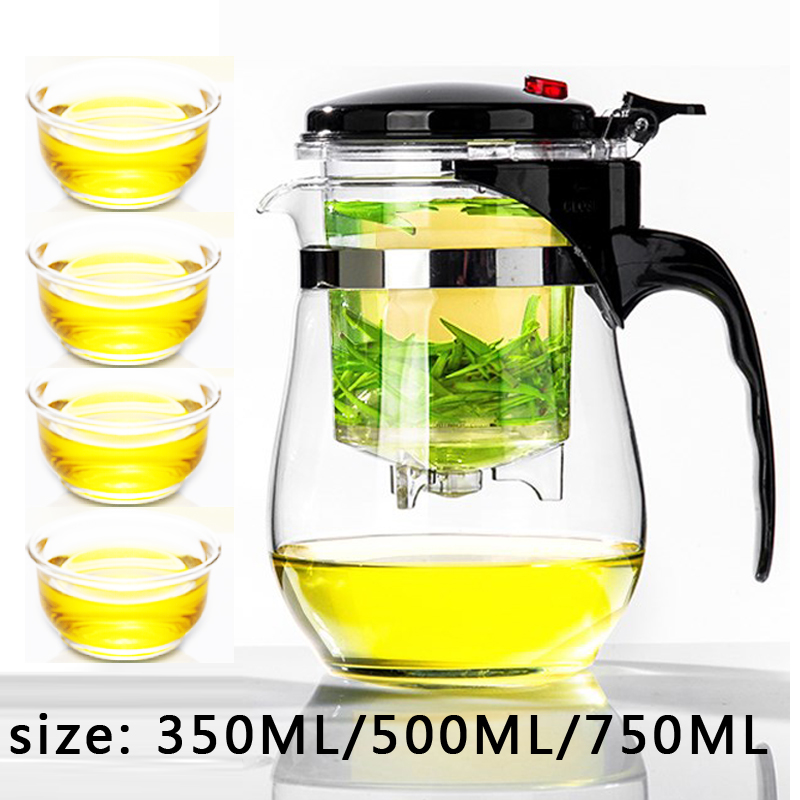 High quality Heat Resistant Glass Teapot Chinese kung fu Tea Set Puer Kettle Coffee Glass Maker Convenient Office Tea Pot
High quality Heat Resistant Glass Teapot Chinese kung fu Tea Set Puer Kettle Coffee Glass Maker Convenient Office Tea Pot