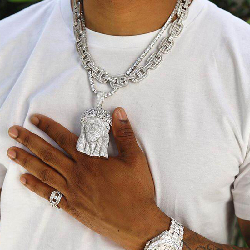 15MM Lock Pin CZ Link Necklaces Bling Iced Out Cubic Zirconia Silver Color Cuban Link Chain Necklace Hip Hop For Men Jewelry
15MM Lock Pin CZ Link Necklaces Bling Iced Out Cubic Zirconia Silver Color Cuban Link Chain Necklace Hip Hop For Men Jewelry