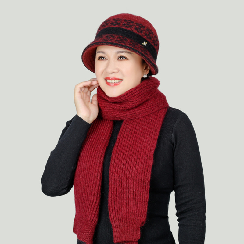 fur wool middle and age women knitted thick cap scarf winter protection hat neckerchief cold-proof warm mother bonnet
fur wool middle and age women knitted thick cap scarf winter protection hat neckerchief cold-proof warm mother bonnet
