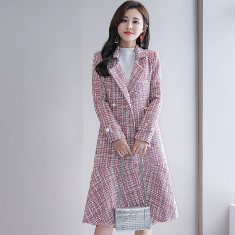 2020 New Autumn Winter Womens Long Coat Korean Slim Fit Belt Outerwear Female Fashion Plaid Double Breasted Ruffle Coat -XL, As the picture
2020 New Autumn Winter Womens Long Coat Korean Slim Fit Belt Outerwear Female Fashion Plaid Double Breasted Ruffle Coat -XL, As the picture