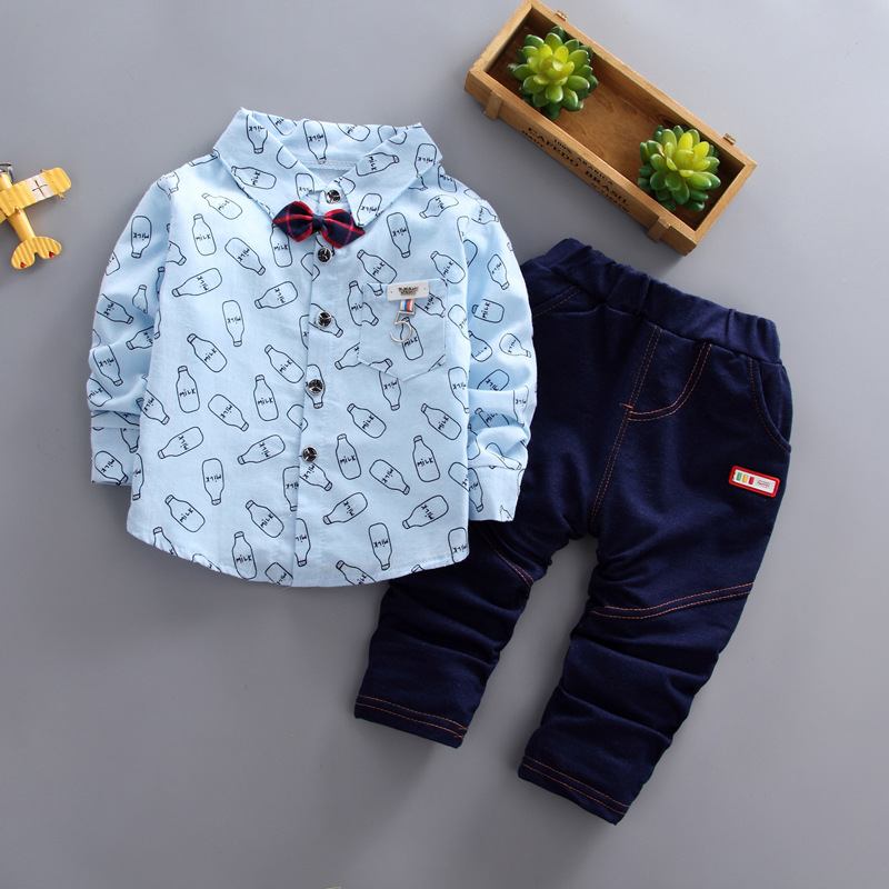 Fashion 2Pcs Kids Baby Clothes Toddler Clothing Printing Blouses Bow Tie Casual Outfits Cotton Outerwear Gentlemen Suits, Blue
Fashion 2Pcs Kids Baby Clothes Toddler Clothing Printing Blouses Bow Tie Casual Outfits Cotton Outerwear Gentlemen Suits, Blue