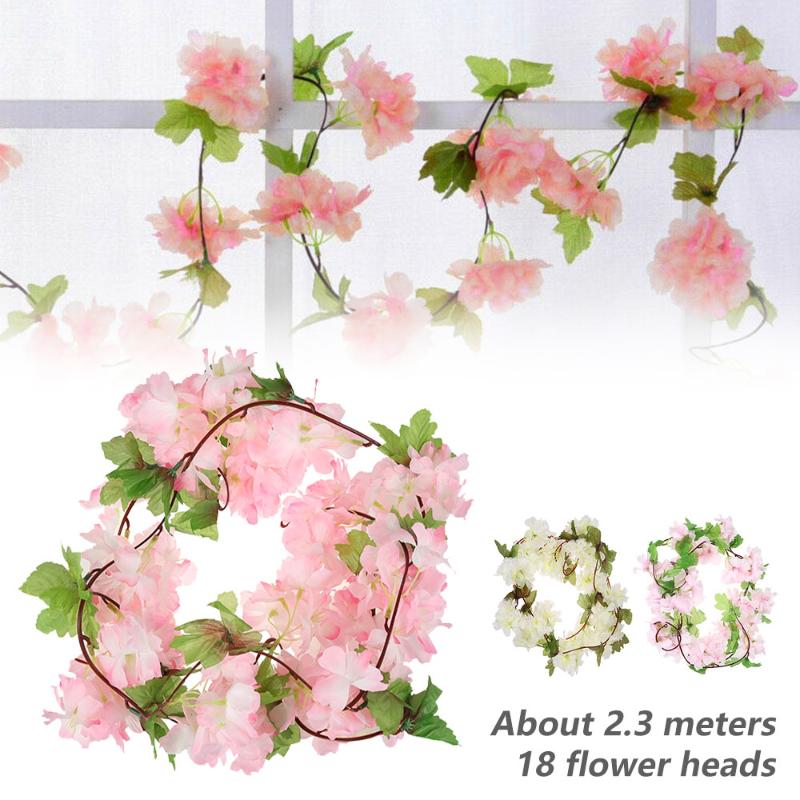 1 Pcs 2.3M Artificial Flowers Cherry Blossom Vine DIY Rattan Garland Flowers Vine Wedding Party Home Garden Hanging Decoration, Blue
1 Pcs 2.3M Artificial Flowers Cherry Blossom Vine DIY Rattan Garland Flowers Vine Wedding Party Home Garden Hanging Decoration, Blue