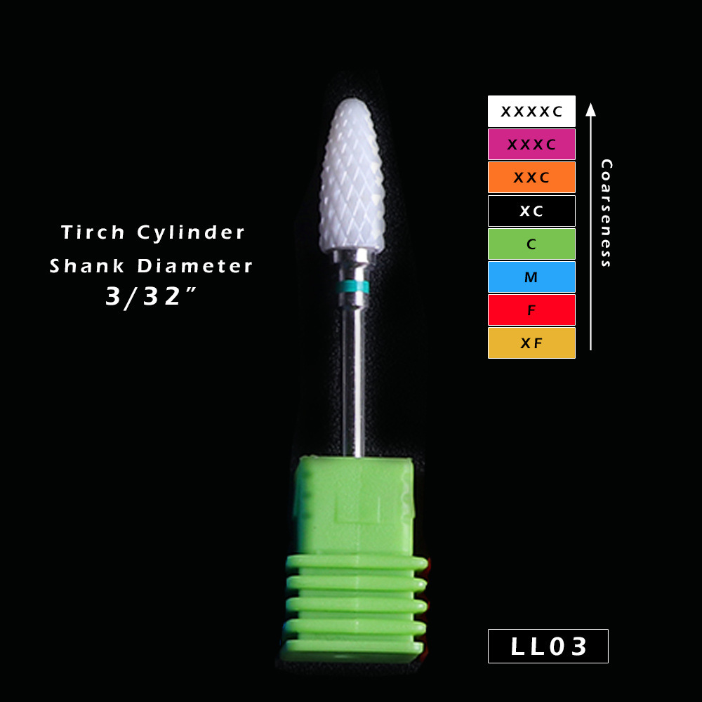 Electric Ceramic Nail Drill Bits Milling Cutter For Nail Files Manicure Tool Nail Art Polishing Machine Accessories Pedicure Grinding Head