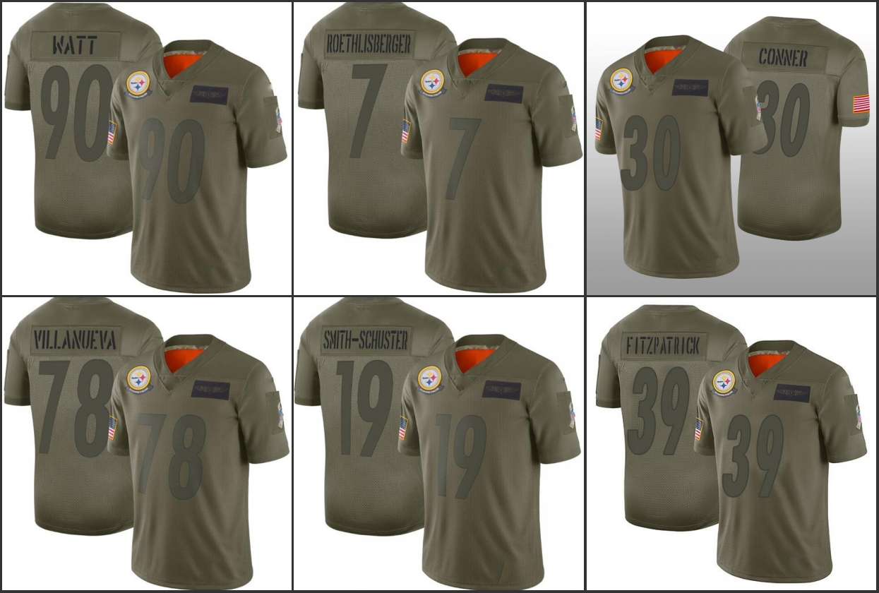 PittsburghSteelersMen #19 JuJu Smith-Schuster 90 T.J. Watt 7 Ben Roethlisberger Camo Salute to Service Limited Womens Youth Jersey
PittsburghSteelersMen #19 JuJu Smith-Schuster 90 T.J. Watt 7 Ben Roethlisberger Camo Salute to Service Limited Womens Youth Jersey