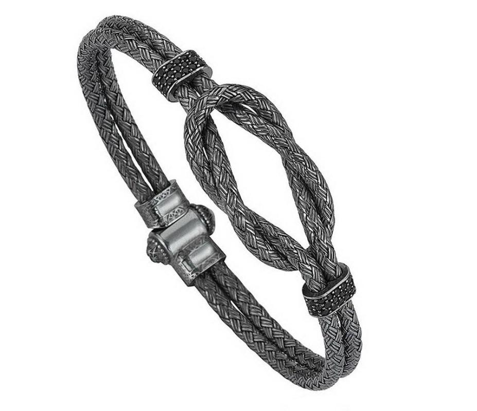 Anchor Cuff Bracelets & Bangles Men Atolyestone Artillery Bangle With Magnetic Clasp Stainless Steel Anchor Pulsera