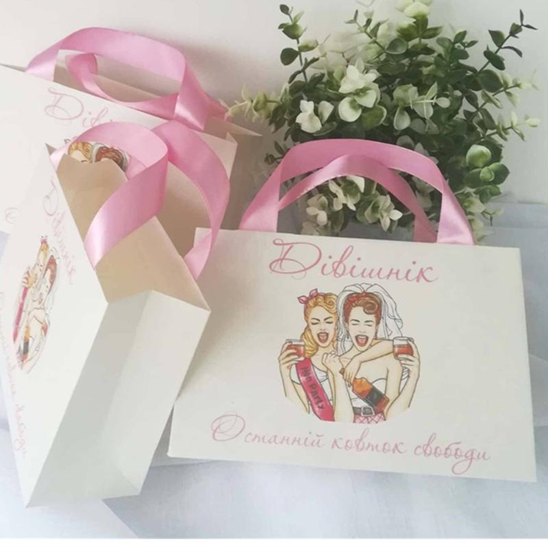 Personalized Bachelorette Favors Paper Bags 8 x 5.5 x 2.75 inches with satin ribbon small Paper Bag for business bags
Personalized Bachelorette Favors Paper Bags 8 x 5.5 x 2.75 inches with satin ribbon small Paper Bag for business bags