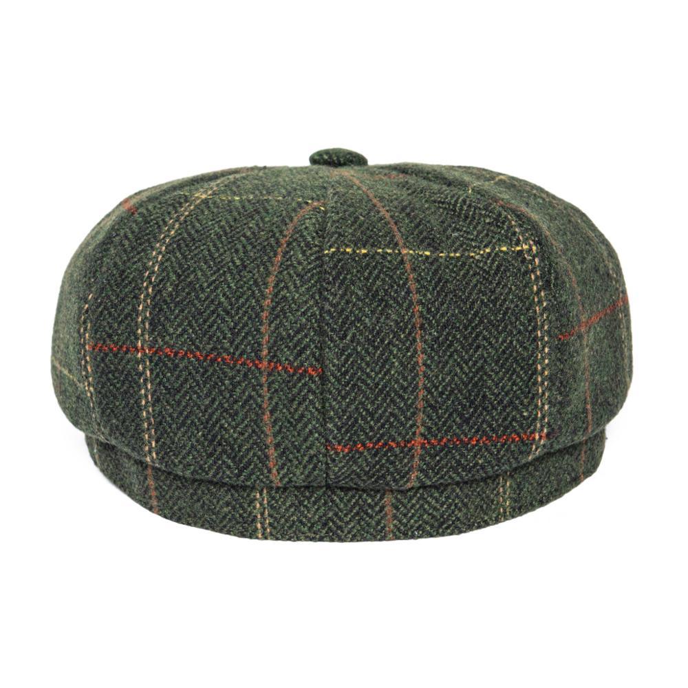 FEINION Newsboy Cap for Men Women 50% Wool Tweed Flat Caps Herringbone Cabbies Driver Hat Green Yellow 068 T200911