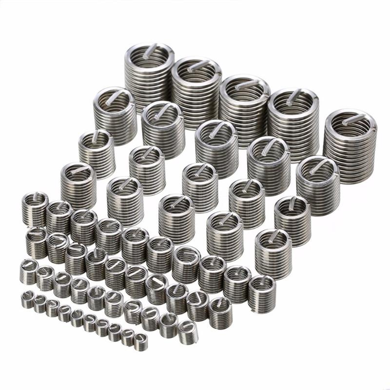 60PCS M3-M12 Stainless Steel Thread Repair Insert Kit Set Wire Thread Insert Wire Screw Sleeve For Hardware Repair Tools
60PCS M3-M12 Stainless Steel Thread Repair Insert Kit Set Wire Thread Insert Wire Screw Sleeve For Hardware Repair Tools
