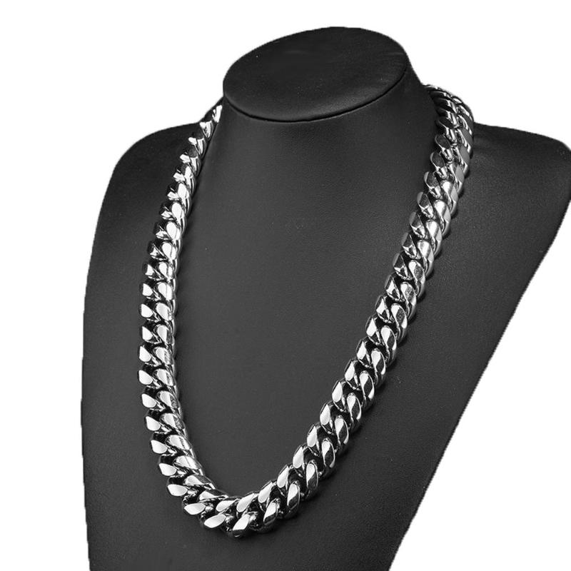 News Arrival Huge 18mm Stainless Steel Curb Cuban Miami Chain Necklace Boys Mens Fashion Jewelry Dragon Clasp Link Bracelet
News Arrival Huge 18mm Stainless Steel Curb Cuban Miami Chain Necklace Boys Mens Fashion Jewelry Dragon Clasp Link Bracelet