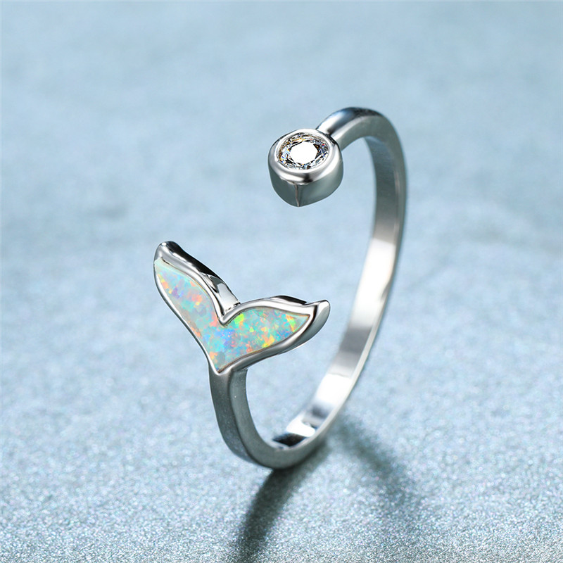 Boho Female Blue White Fire Opal Ring Luxury Silver Color Wedding Rings For Women Promise Love Bridal Fishtail Engagement Ring
Boho Female Blue White Fire Opal Ring Luxury Silver Color Wedding Rings For Women Promise Love Bridal Fishtail Engagement Ring