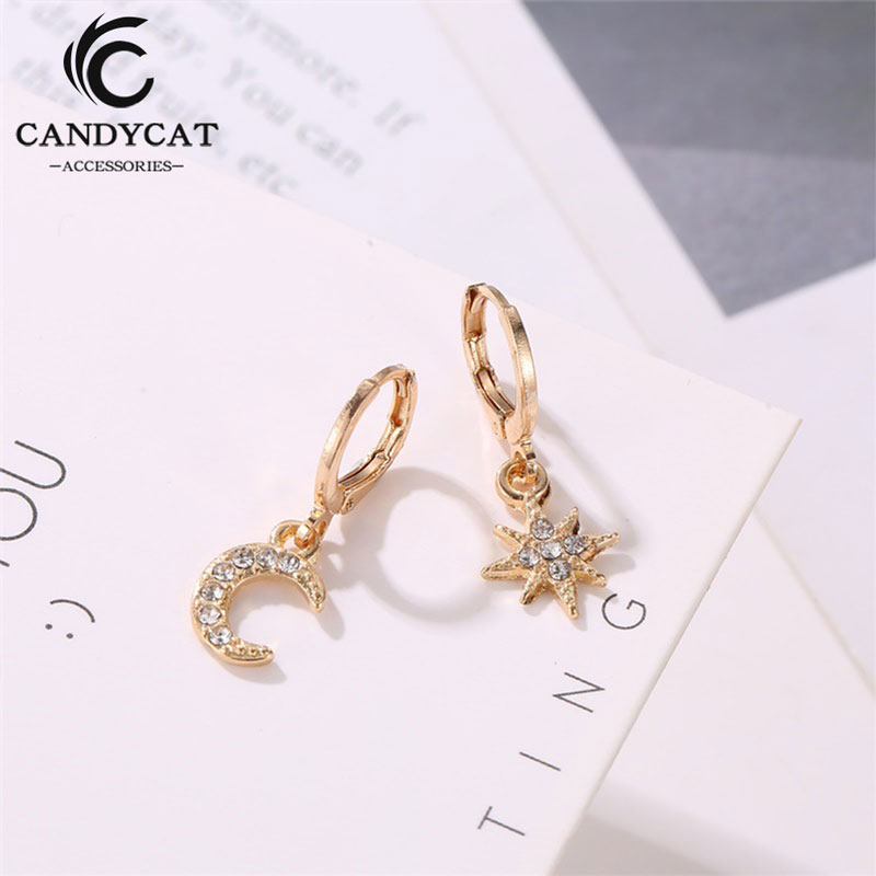 2020 Ladies Gold Earrings Geometric Stars Moon Asymmetrical Earrings Bohemian Gift Couple Wedding
2020 Ladies Gold Earrings Geometric Stars Moon Asymmetrical Earrings Bohemian Gift Couple Wedding
