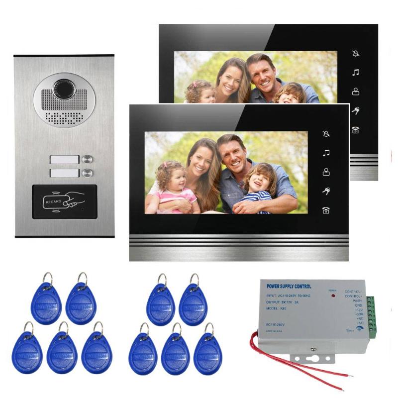 7 inch Color Monitors Wired Video Intercom Door Phone Audio Visual Doorbell System For 2 / 3 / 4 Apartments Home
7 inch Color Monitors Wired Video Intercom Door Phone Audio Visual Doorbell System For 2 / 3 / 4 Apartments Home