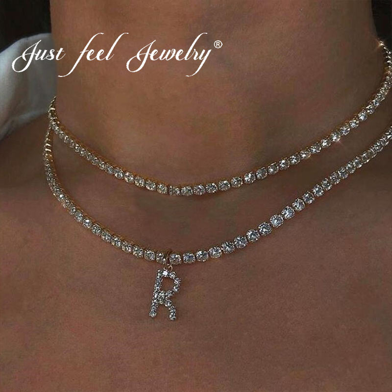 JUST FEEL Fashion Crystal Letter Choker Necklace for Women Shining Rhinestone Chain Necklace Creative Statement Jewelry Gift
JUST FEEL Fashion Crystal Letter Choker Necklace for Women Shining Rhinestone Chain Necklace Creative Statement Jewelry Gift