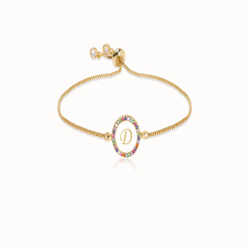 Hot Sale Rainbow Colors CZ Initial 26 letter Bracelet A-Z Gold Silver Color Adjustable Snake Chain Jewelry Christmas gifts
Hot Sale Rainbow Colors CZ Initial 26 letter Bracelet A-Z Gold Silver Color Adjustable Snake Chain Jewelry Christmas gifts
