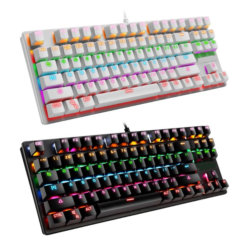 Gaming Mechanical Keyboard Blue Switch 87/104 Keys USB RGB/Mix Backlit Wired Keyboard For Windows XP/7/8/10 Game Laptop PC
Gaming Mechanical Keyboard Blue Switch 87/104 Keys USB RGB/Mix Backlit Wired Keyboard For Windows XP/7/8/10 Game Laptop PC