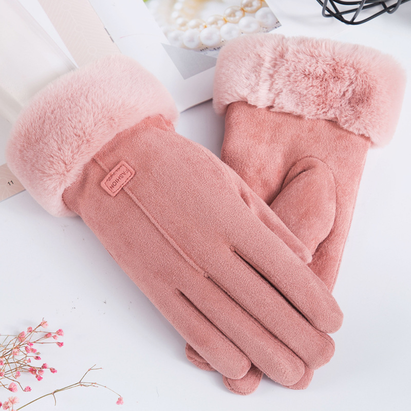 2020 Autumn And Winter New Ladies Plus Velvet Cotton Gloves To Keep Warm Thick Student Cute Touch Screen Finger Gloves 
2020 Autumn And Winter New Ladies Plus Velvet Cotton Gloves To Keep Warm Thick Student Cute Touch Screen Finger Gloves