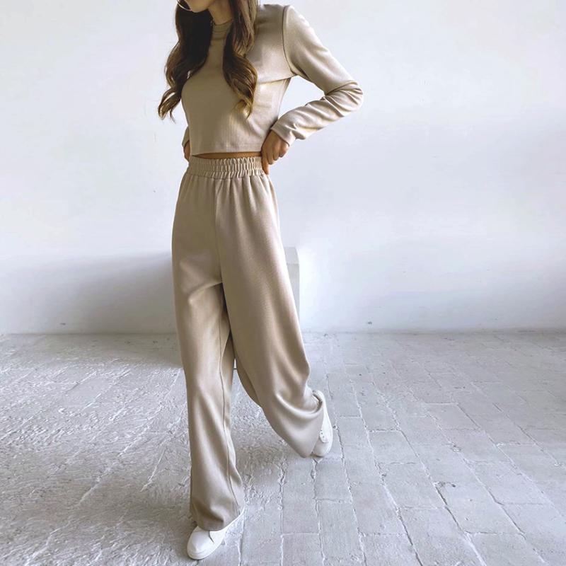 Autumn women' tracksuit solid sweaters tops+long pants 2 piece set women loose clothing, As picture
Autumn women' tracksuit solid sweaters tops+long pants 2 piece set women loose clothing, As picture