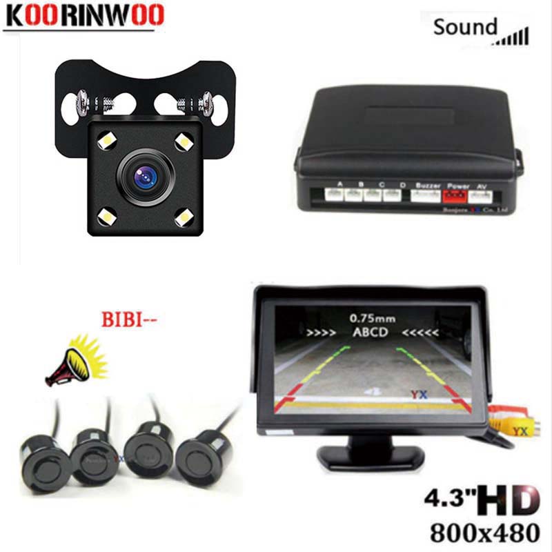Koorinwoo 4 Sensors CCD HD Rear View Camera LED Car Parking Sensor Kit Reverse Radar Alert Indicator System Car Colorful Monitor
Koorinwoo 4 Sensors CCD HD Rear View Camera LED Car Parking Sensor Kit Reverse Radar Alert Indicator System Car Colorful Monitor