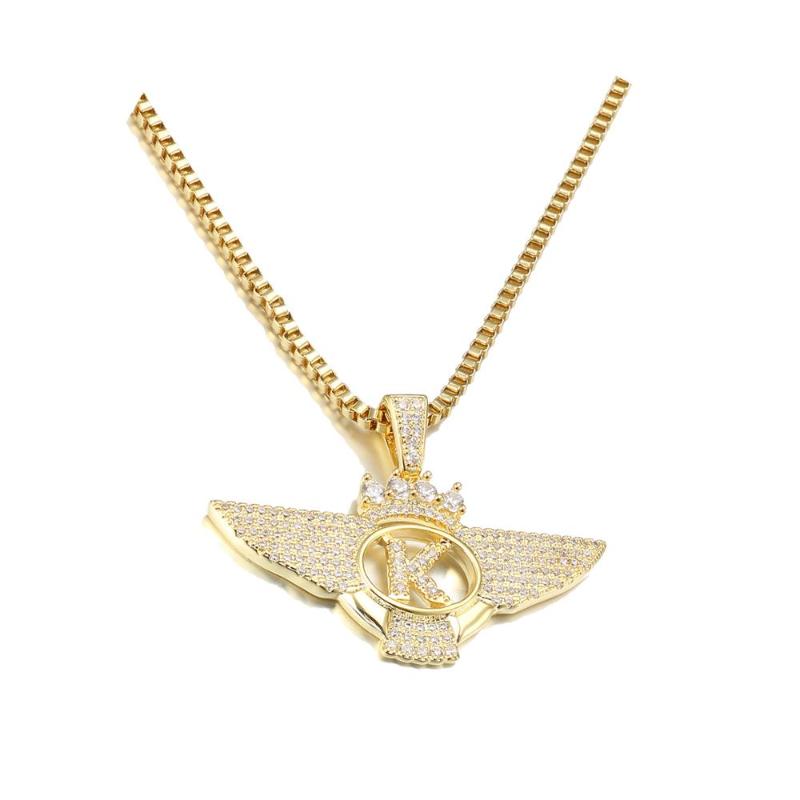 Men Zircon Name Initial Wing Letter Necklaces & Pendant Gold Silver Color Hip Hop Jewelry for Women Stainless Steel Rope Chain 
Men Zircon Name Initial Wing Letter Necklaces & Pendant Gold Silver Color Hip Hop Jewelry for Women Stainless Steel Rope Chain