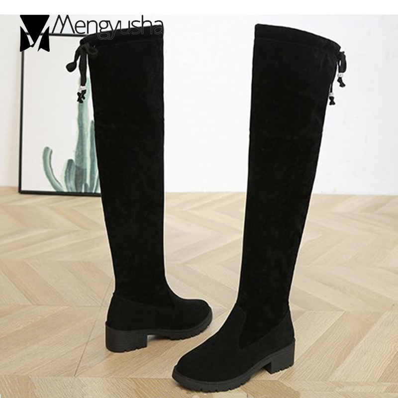 Over-the-knee botas student winter flock fashion botines bea thick med high heels women shoes 2020 korean girls long tube boots, Black
Over-the-knee botas student winter flock fashion botines bea thick med high heels women shoes 2020 korean girls long tube boots, Black