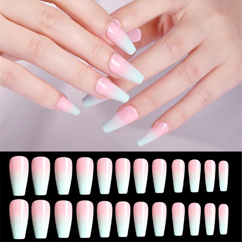 24pcs/Set Detachable Ballerina False Nails French Nail Long Coffin Fake Nails Rainbow Full Nail Art Tips Colorful False
24pcs/Set Detachable Ballerina False Nails French Nail Long Coffin Fake Nails Rainbow Full Nail Art Tips Colorful False