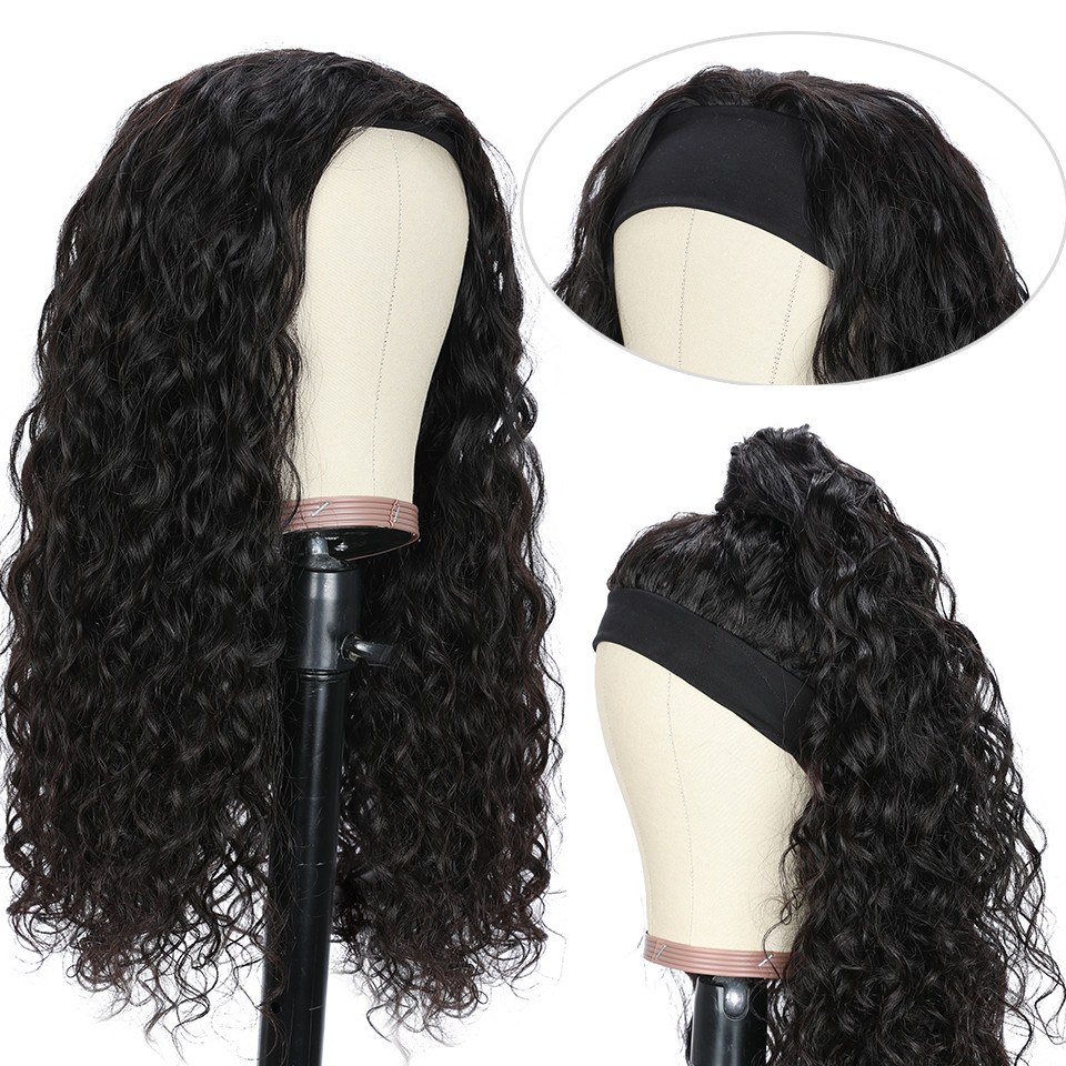28 30inch Human Hair Wigs With Headbands No Glue Easy to Install Body Yaki Straight Water Headband Wig Loose Deep None Lace Wigs