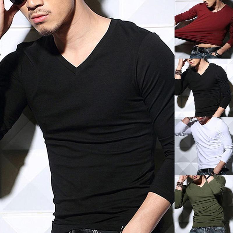 Casual Men Solid Color Long Sleeve V Neck Cotton Pullover Plus Size Slim T-shirt perfect gifts for men on birthday, Coffee
Casual Men Solid Color Long Sleeve V Neck Cotton Pullover Plus Size Slim T-shirt perfect gifts for men on birthday, Coffee