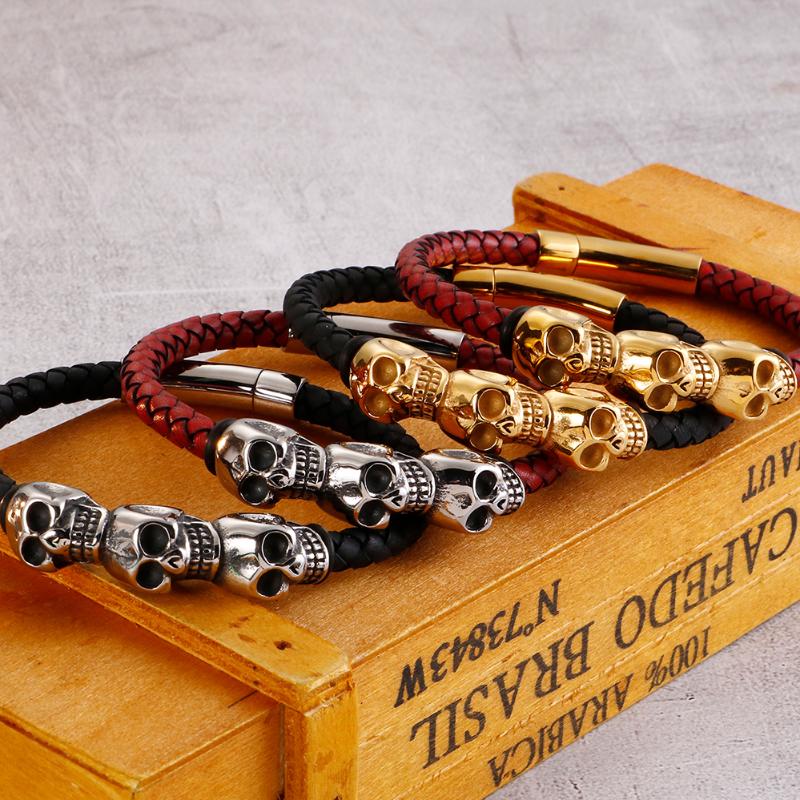 Cowhide Red Bracelet Men Punk Rock Mens Bracelets 2020 Stainless Steel & 6MM Leather Wrap Bangle Biker Jewelry Gothic
Cowhide Red Bracelet Men Punk Rock Mens Bracelets 2020 Stainless Steel & 6MM Leather Wrap Bangle Biker Jewelry Gothic