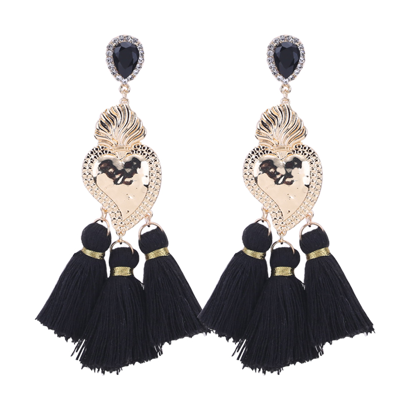 Boho Jewelry Statement Earrings Big Tassel Earrings Heart Charm Pendientes Lady's Street Style Statement Chrismas Gifts
Boho Jewelry Statement Earrings Big Tassel Earrings Heart Charm Pendientes Lady's Street Style Statement Chrismas Gifts