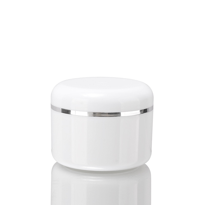 White Empty Refillable Cosmetic Bottle Plastic Jars with Lid Make Up Face Cream Lotion Storage Container Travel Bottle