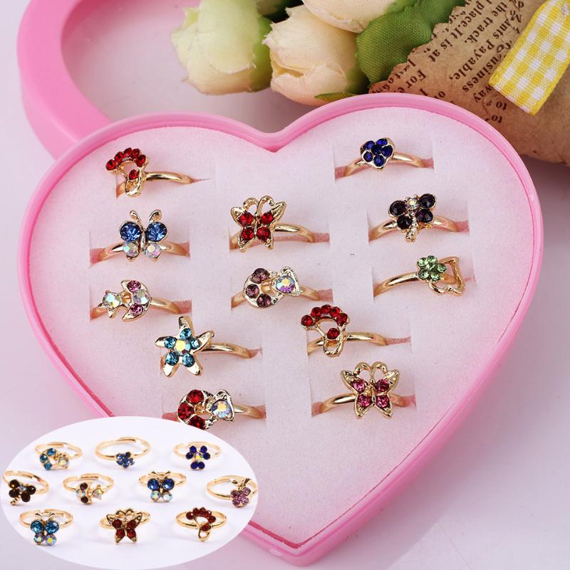 Wholesale 12pcs Mixed Assorted Flower Gold Silver Crystal Adjustable Rings Baby Kids Girls Party Gift Jewelry With Display Box
Wholesale 12pcs Mixed Assorted Flower Gold Silver Crystal Adjustable Rings Baby Kids Girls Party Gift Jewelry With Display Box
