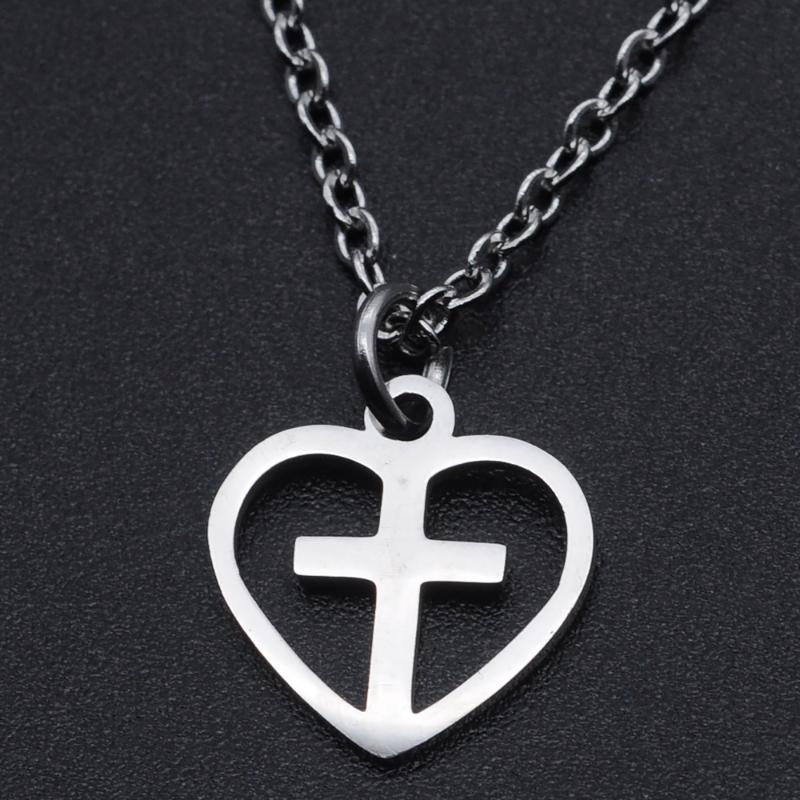 Cross Heart Stainless Steel Charm Necklace for Women Dropshipping Accept OEM Order Fashion Jewelry Necklaces
Cross Heart Stainless Steel Charm Necklace for Women Dropshipping Accept OEM Order Fashion Jewelry Necklaces