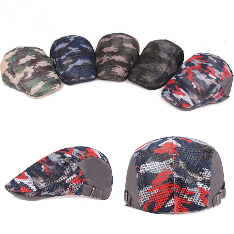 Berets Camouflage Beret Cap For Men Visors Sun Hat Outdoor Flat Caps Adjustable Fashion Summer Casquette Boina
Berets Camouflage Beret Cap For Men Visors Sun Hat Outdoor Flat Caps Adjustable Fashion Summer Casquette Boina