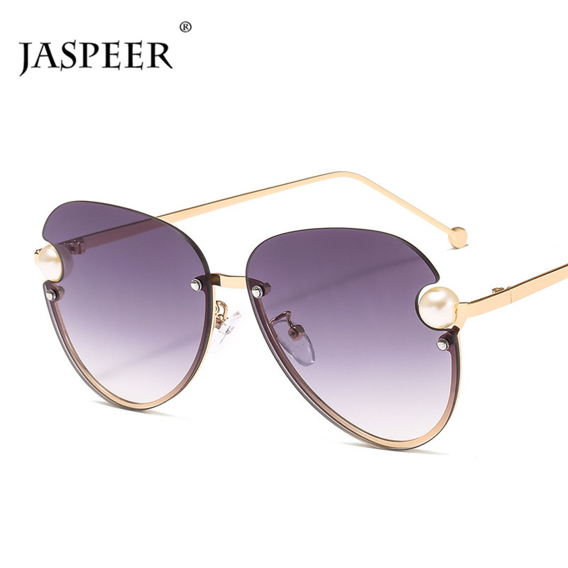 JASPEER Half Frame Pilot Sunglasses Women Pearl Ladies Oversized Gradient Sun Glasses UV400 Shades Vintage Eyewear
JASPEER Half Frame Pilot Sunglasses Women Pearl Ladies Oversized Gradient Sun Glasses UV400 Shades Vintage Eyewear
