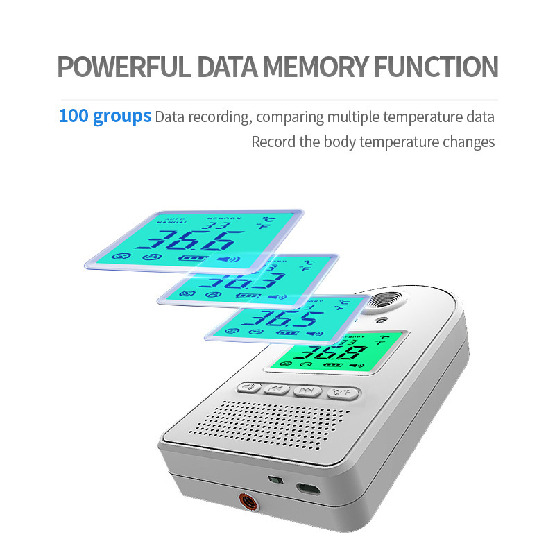 TCT 1pc K5 Digital Infrared Thermometer Measuring Instrument Non-contact Electronic Intelligent Voice Broadcast Body Temperature Tester