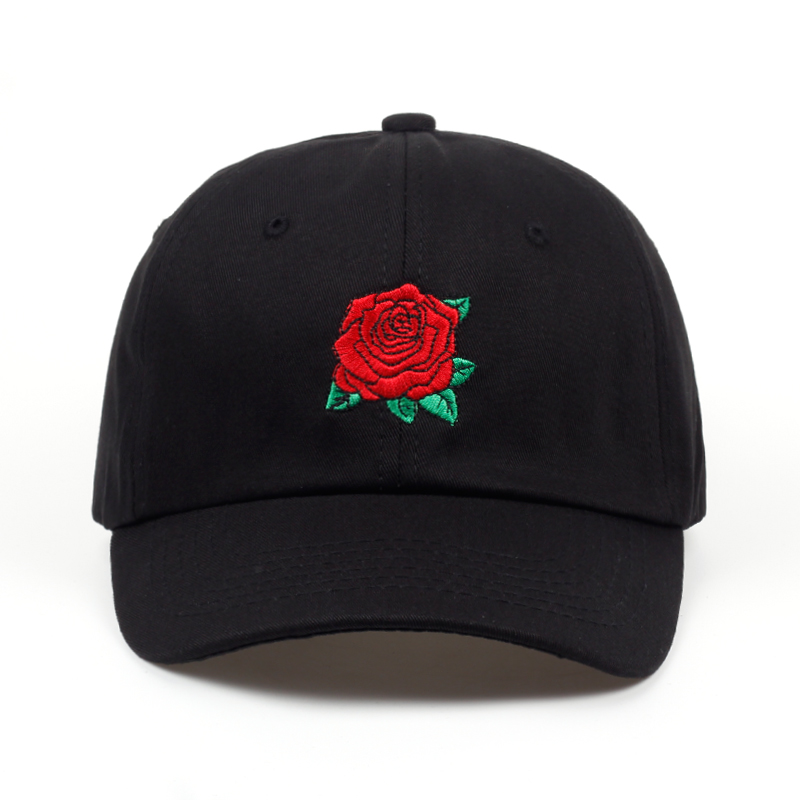 Ball Caps 2021 Red Rose Flower Baseball Cap Women Snapback With Dad Hat Female Hip Hop Sun Summer Brand Hats Wholesale