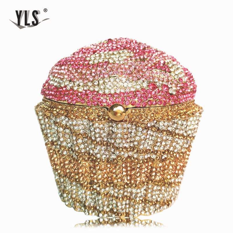 Women Mini Cupcake Clutch Evening Bag Luxury Crystal Bridal Wedding Purse Fashion Cocktail Party Diamond Minaudiere Handbag 200919, Gold white
Women Mini Cupcake Clutch Evening Bag Luxury Crystal Bridal Wedding Purse Fashion Cocktail Party Diamond Minaudiere Handbag 200919, Gold white