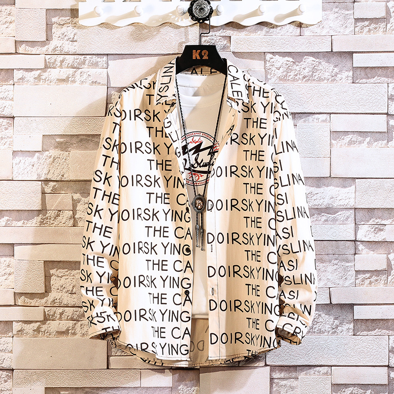 HIP HOP Streetwear Casual Print Rock Shirt Men Long Sleeve High Quality 2020 Loose Spring Autumn, Cc1800 a 
HIP HOP Streetwear Casual Print Rock Shirt Men Long Sleeve High Quality 2020 Loose Spring Autumn, Cc1800 a